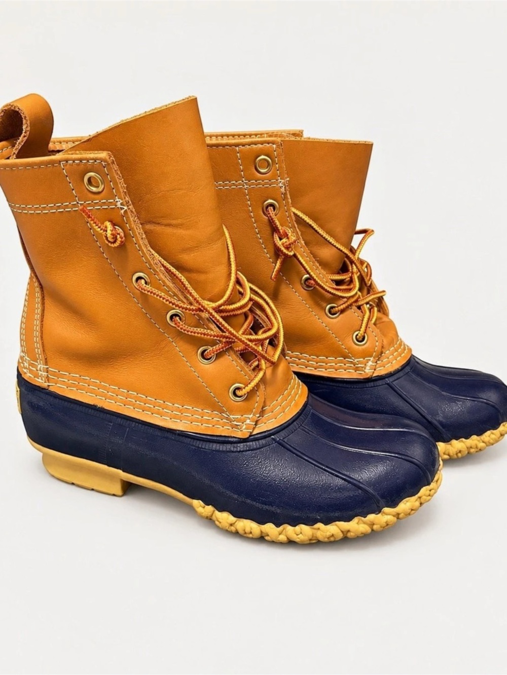 L.L.Bean Bean Boots Brown & Blue Like New